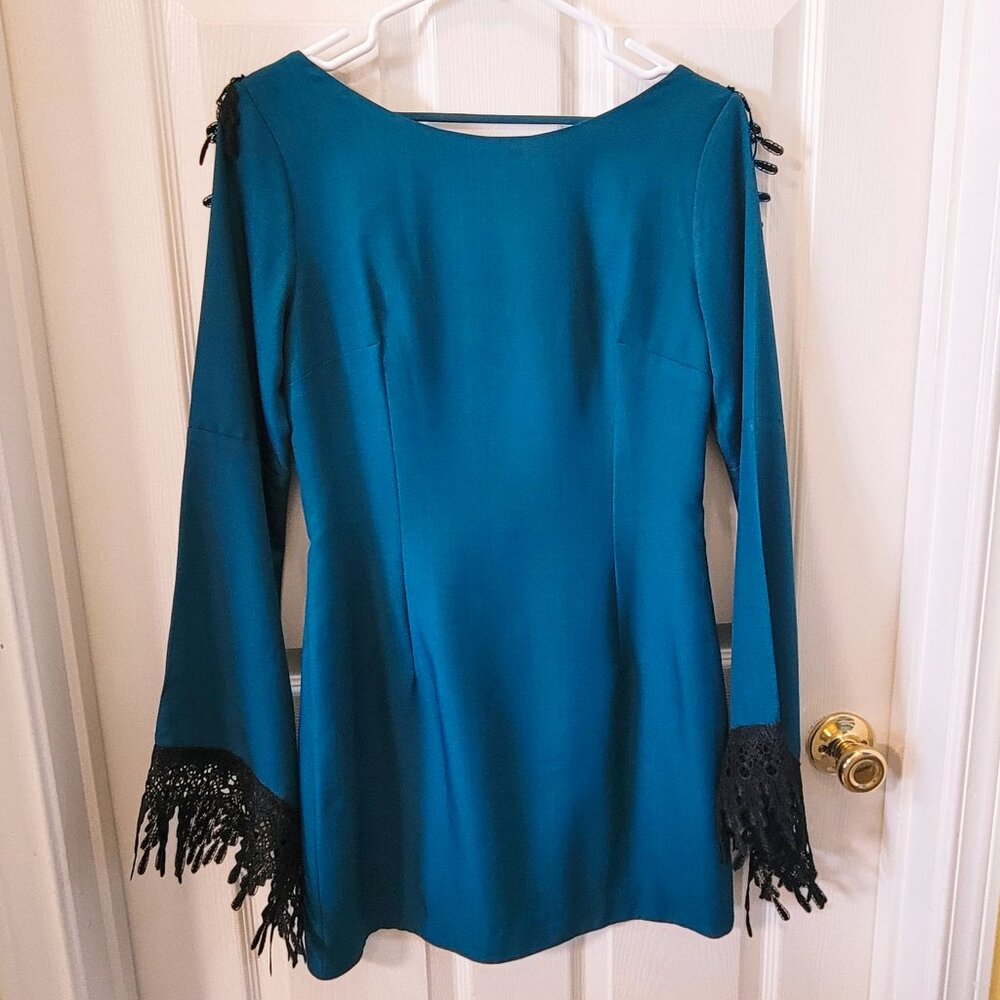Modern Flapper Teal Shift Mini Dress